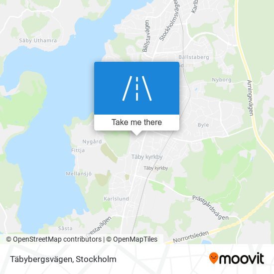 Täbybergsvägen map