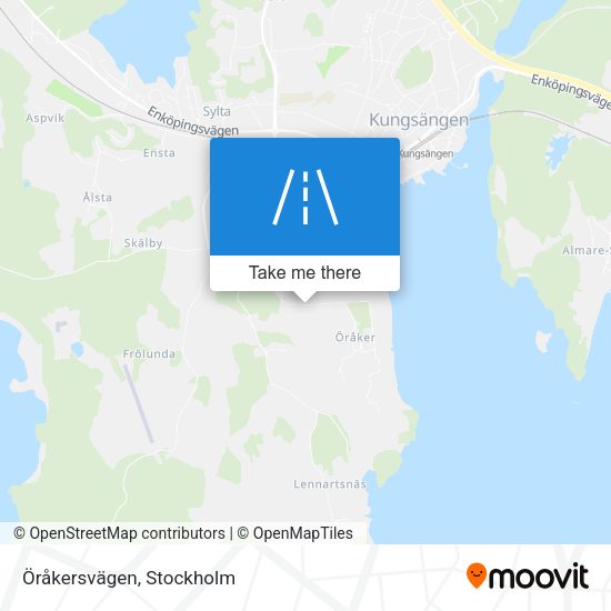 Öråkersvägen map