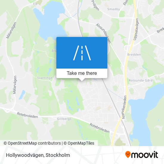 Hollywoodvägen map