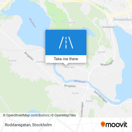 Roddaregatan map