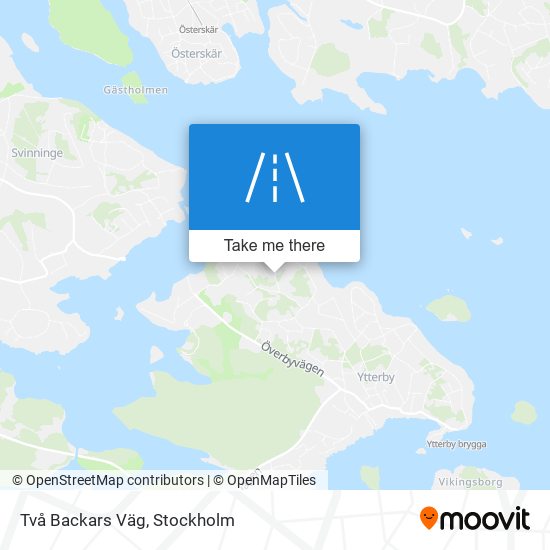 Två Backars Väg map