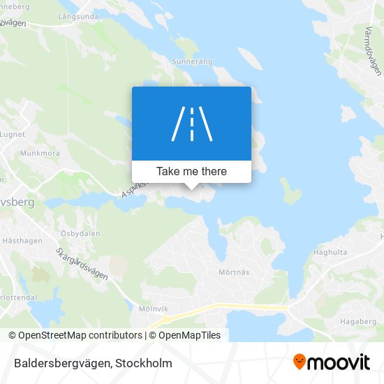 Baldersbergvägen map