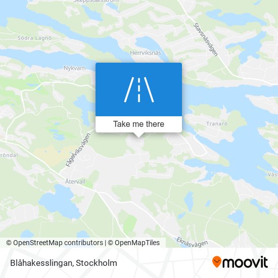 Blåhakesslingan map