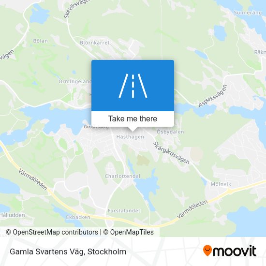 Gamla Svartens Väg map