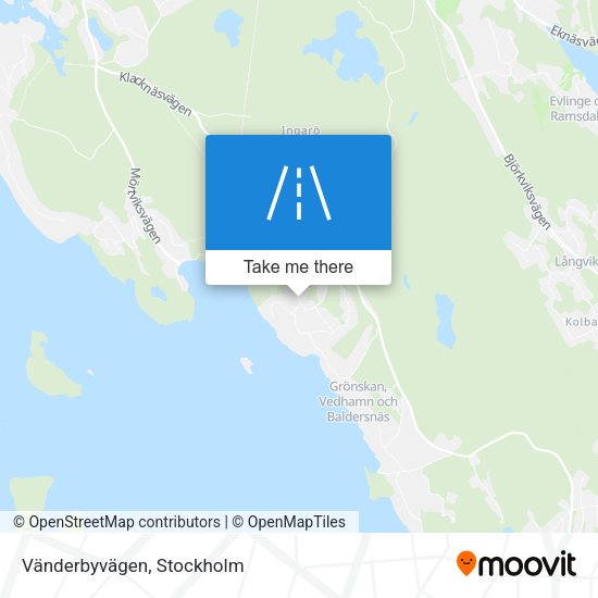 Vänderbyvägen map