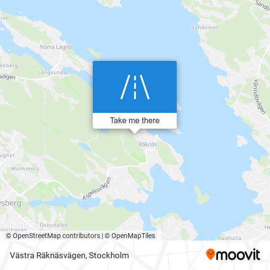 Västra Räknäsvägen map