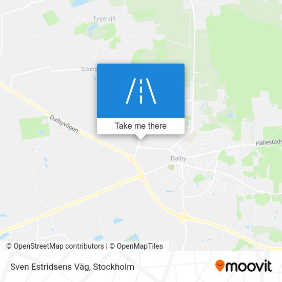 Sven Estridsens Väg map