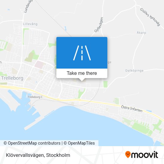 Klövervallsvägen map