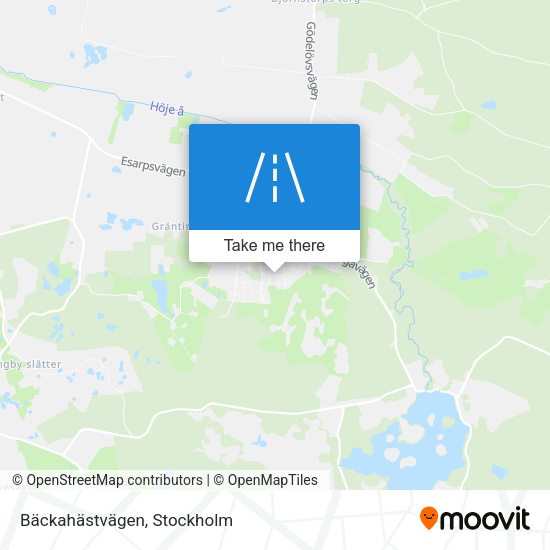 Bäckahästvägen map