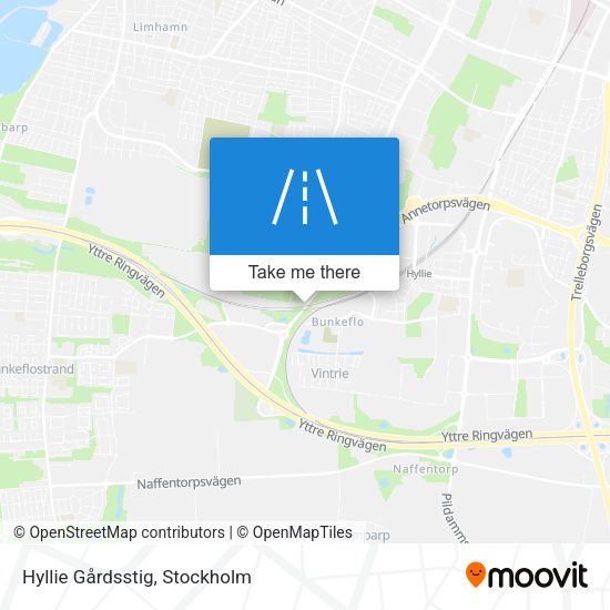 Hyllie Gårdsstig map