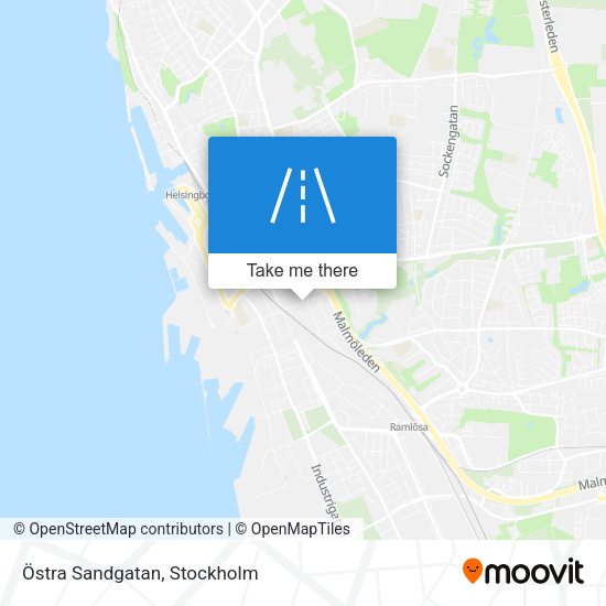 Östra Sandgatan map