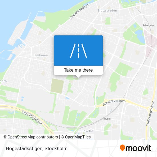Högestadsstigen map