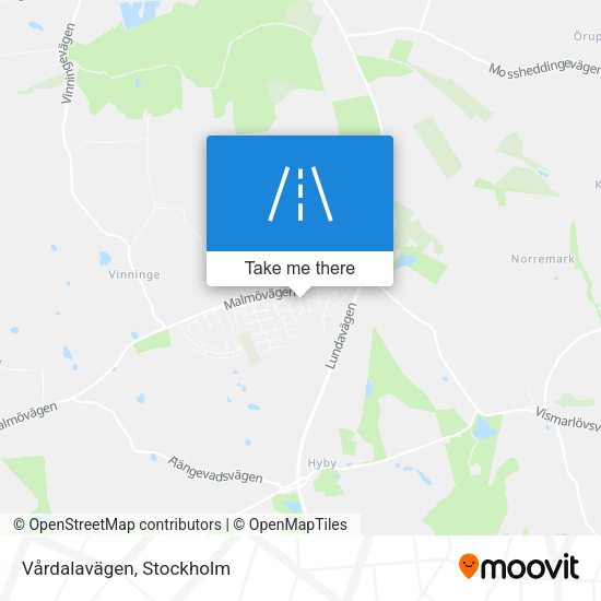 Vårdalavägen map