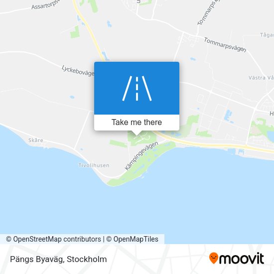 Pängs Byaväg map