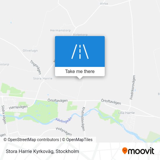 Stora Harrie Kyrkoväg map