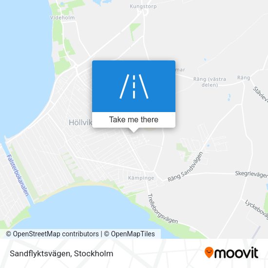 Sandflyktsvägen map