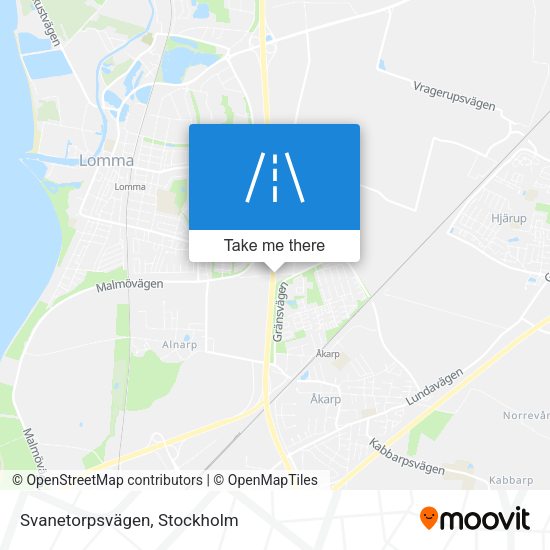 Svanetorpsvägen map