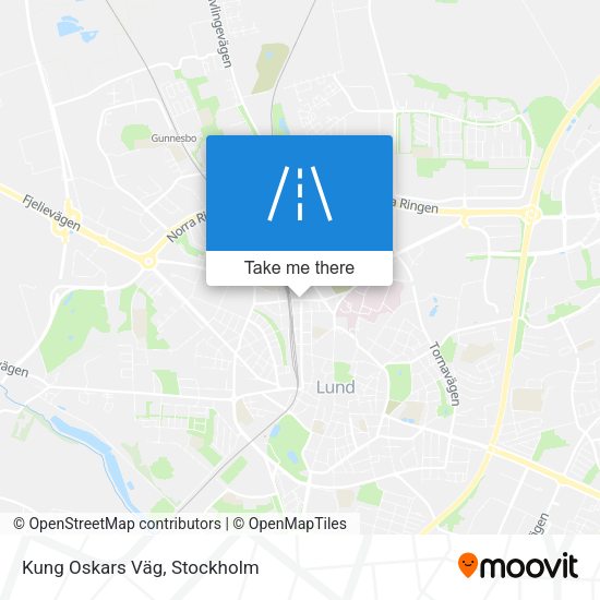Kung Oskars Väg map