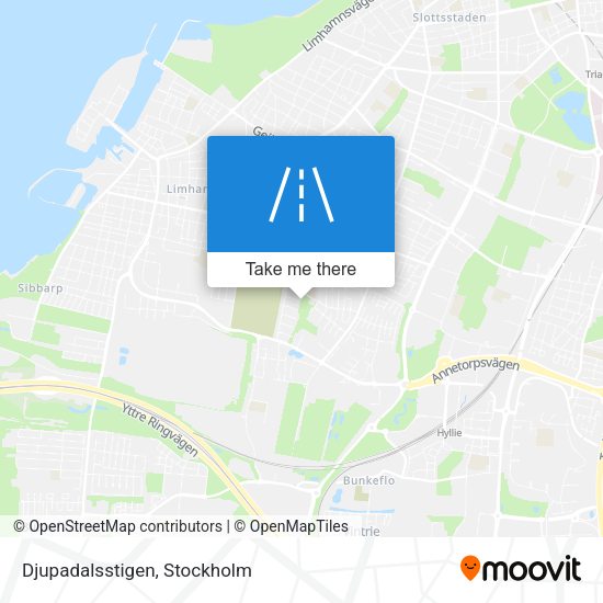 Djupadalsstigen map