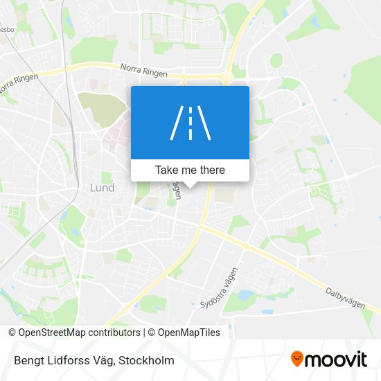Bengt Lidforss Väg map