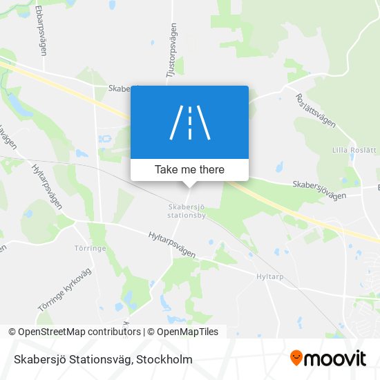 Skabersjö Stationsväg map