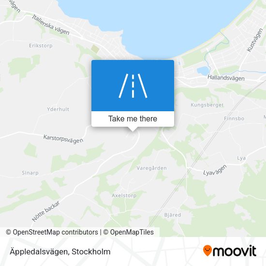 Äppledalsvägen map