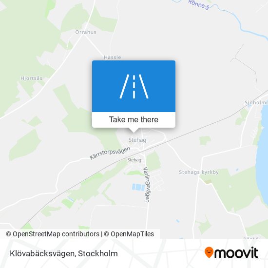 Klövabäcksvägen map