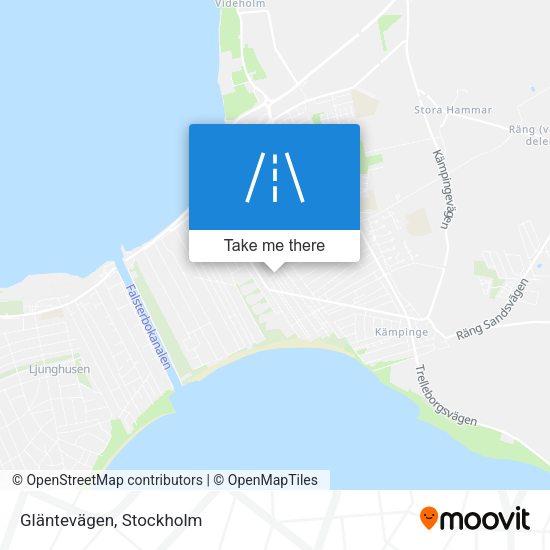 Gläntevägen map