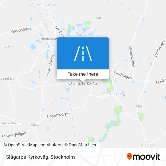 Slågarps Kyrkoväg map