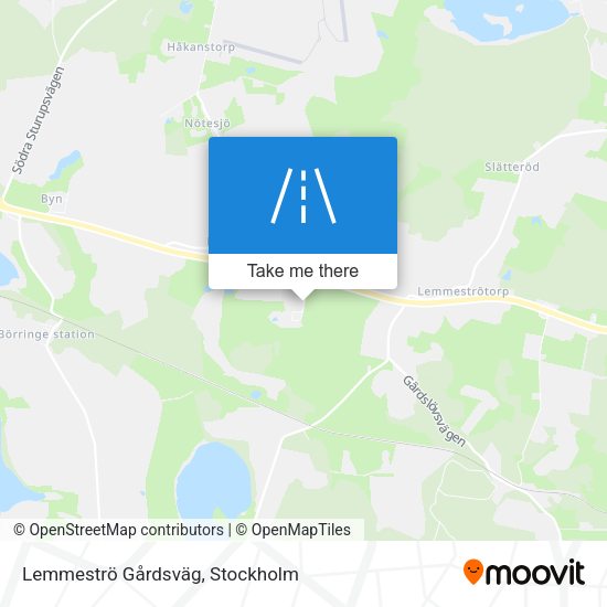 Lemmeströ Gårdsväg map