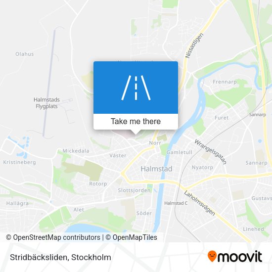 Stridbäcksliden map