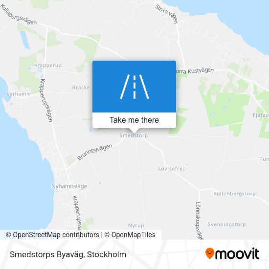 Smedstorps Byaväg map