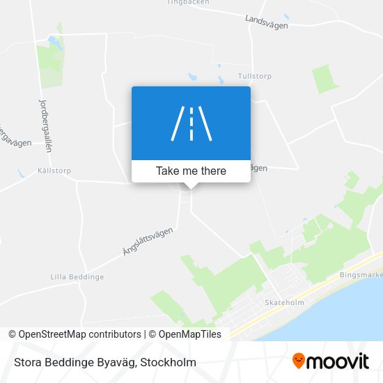 Stora Beddinge Byaväg map