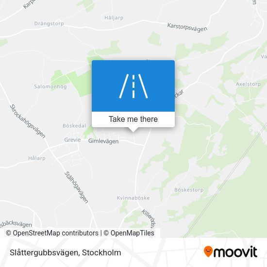 Slåttergubbsvägen map