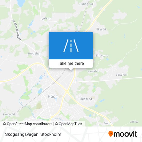 Skogsängsvägen map