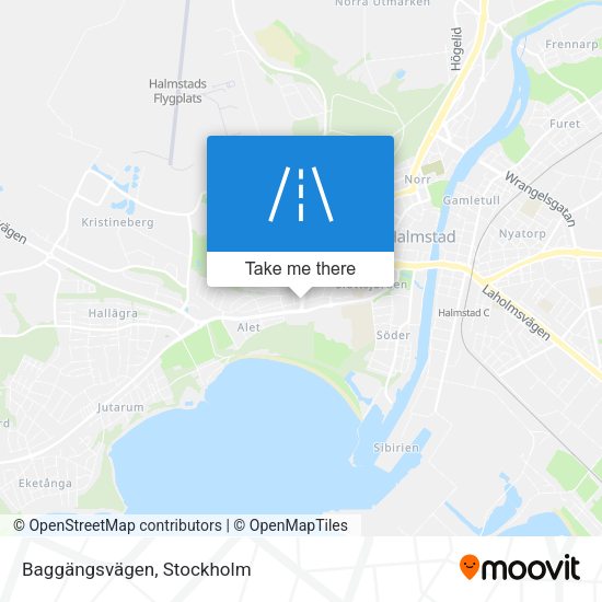 Baggängsvägen map