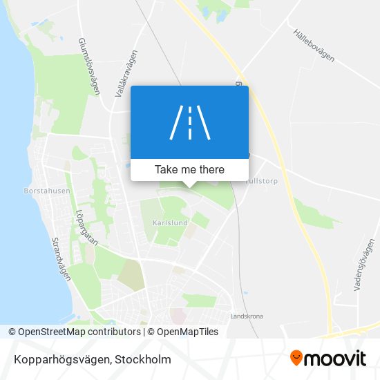 Kopparhögsvägen map