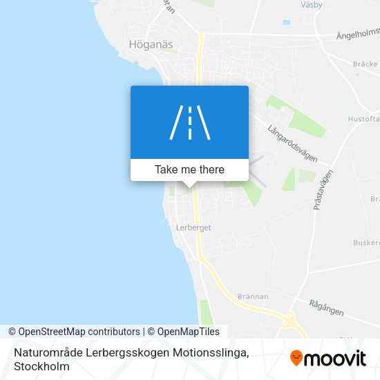 Naturområde Lerbergsskogen Motionsslinga map