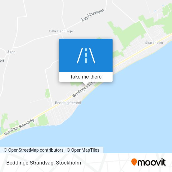 Beddinge Strandväg map