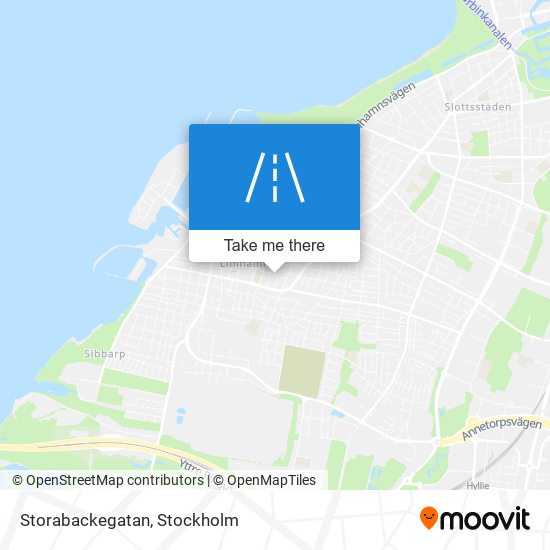 Storabackegatan map