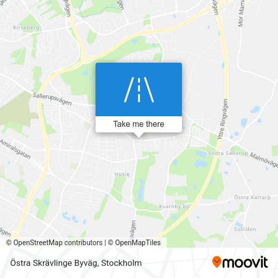 Östra Skrävlinge Byväg map