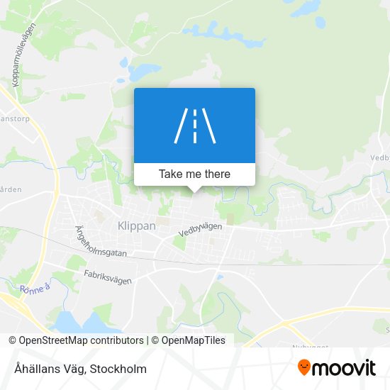 Åhällans Väg map