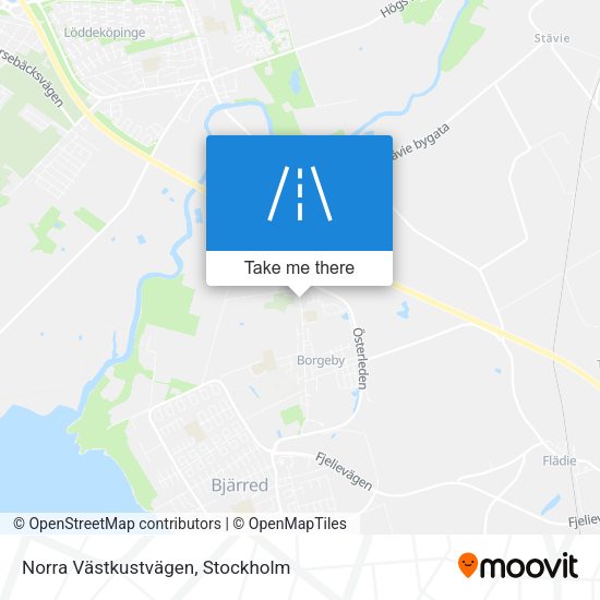 Norra Västkustvägen map