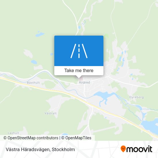 Västra Häradsvägen map