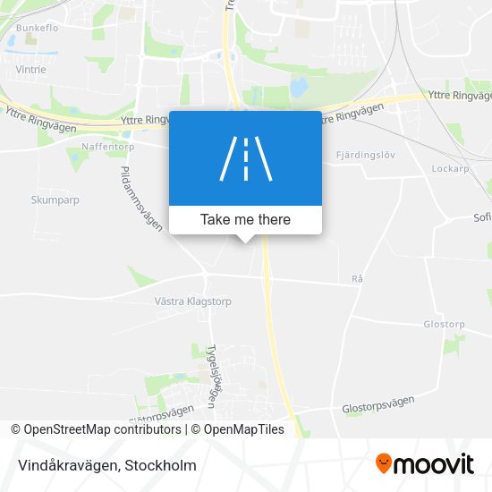 Vindåkravägen map
