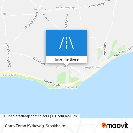 Östra Torps Kyrkoväg map
