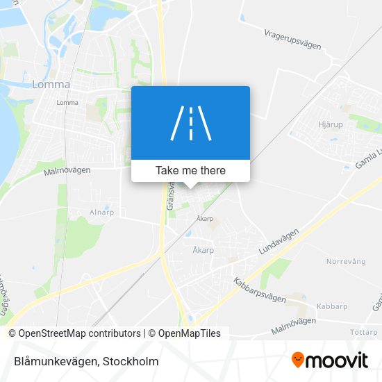 Blåmunkevägen map