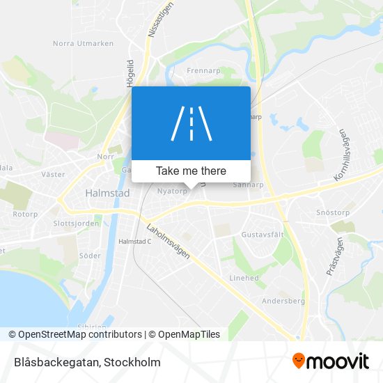 Blåsbackegatan map