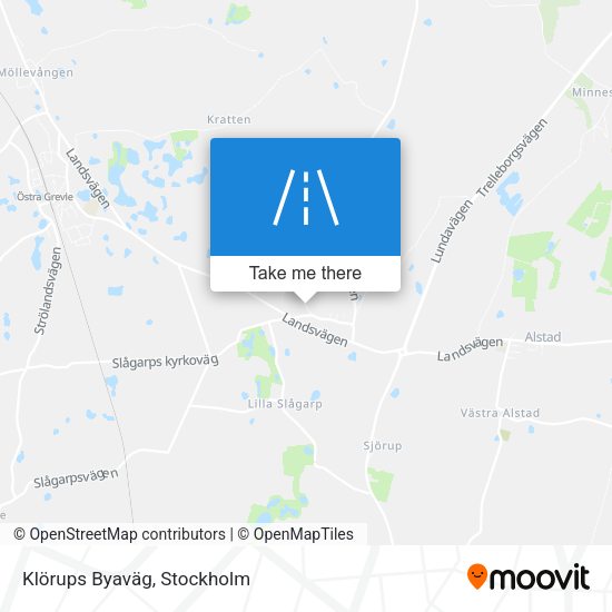 Klörups Byaväg map
