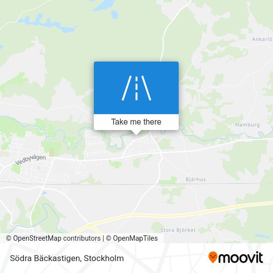 Södra Bäckastigen map